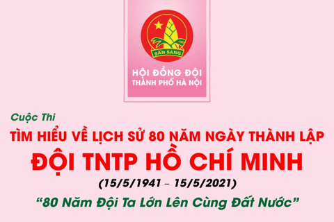 Liên đội Tiểu học Ngọc Khánh phát động cuộc thi tìm hiểu về lịch sử 80 năm thành lập Đội TNTP Hồ Chí Minh (15/5/1941 – 15/5/2021)