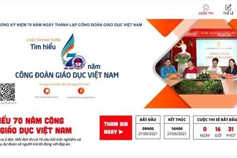 Cuộc thi trực tuyến “Tìm hiểu 70 năm Công đoàn Giáo dục Việt Nam"