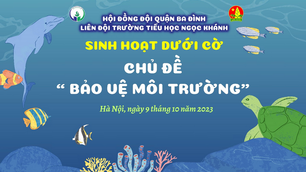 Liên Đội trường tiểu học Ngọc Khánh tuyên truyền bảo vệ môi trường “ Cùng chung tay cho thế giới sạch hơn”